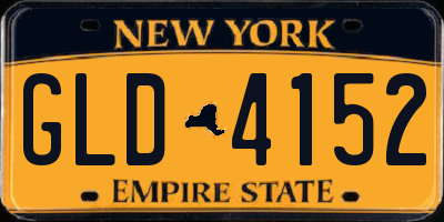 NY license plate GLD4152