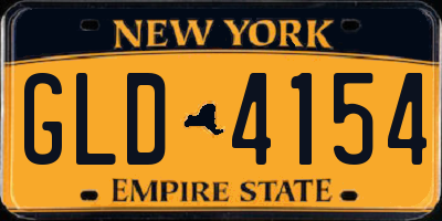 NY license plate GLD4154