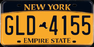 NY license plate GLD4155