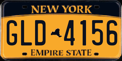 NY license plate GLD4156