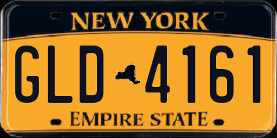 NY license plate GLD4161