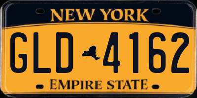 NY license plate GLD4162