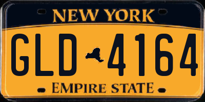 NY license plate GLD4164