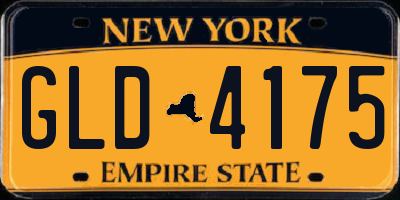 NY license plate GLD4175