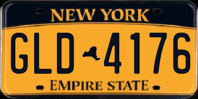 NY license plate GLD4176