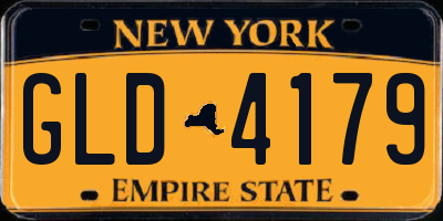NY license plate GLD4179