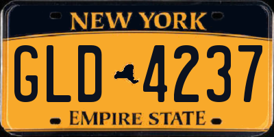 NY license plate GLD4237
