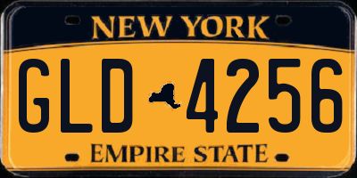 NY license plate GLD4256