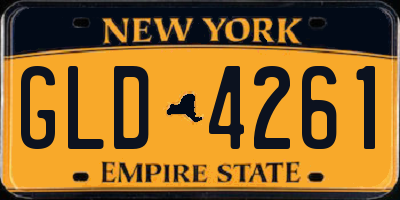 NY license plate GLD4261