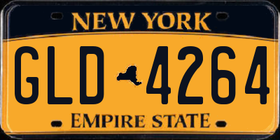 NY license plate GLD4264