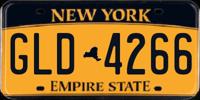 NY license plate GLD4266