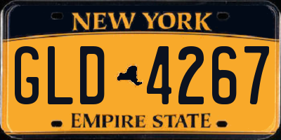 NY license plate GLD4267