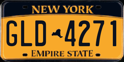 NY license plate GLD4271