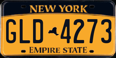 NY license plate GLD4273