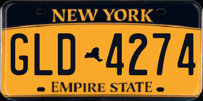NY license plate GLD4274