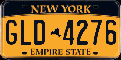 NY license plate GLD4276
