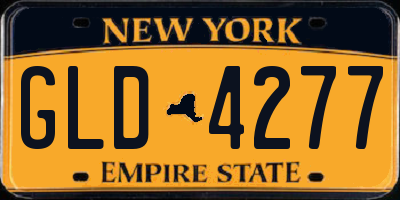 NY license plate GLD4277