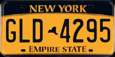 NY license plate GLD4295