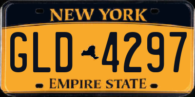 NY license plate GLD4297