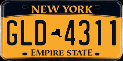 NY license plate GLD4311