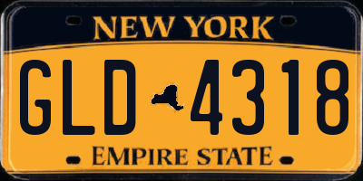 NY license plate GLD4318