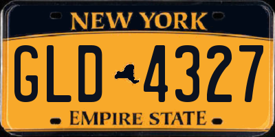 NY license plate GLD4327