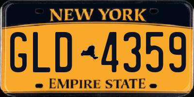 NY license plate GLD4359