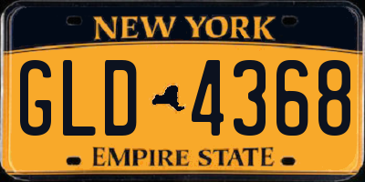NY license plate GLD4368