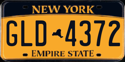 NY license plate GLD4372