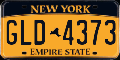 NY license plate GLD4373