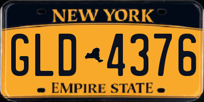 NY license plate GLD4376