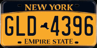 NY license plate GLD4396