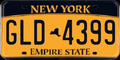 NY license plate GLD4399