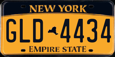 NY license plate GLD4434