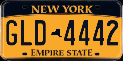 NY license plate GLD4442