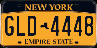 NY license plate GLD4448