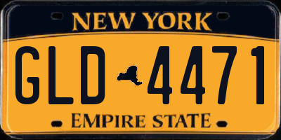 NY license plate GLD4471
