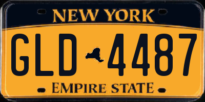 NY license plate GLD4487