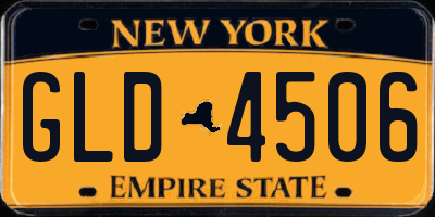 NY license plate GLD4506