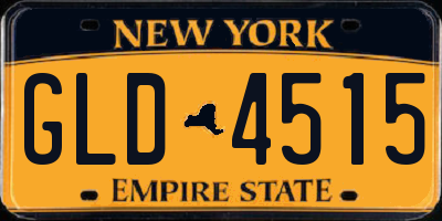 NY license plate GLD4515