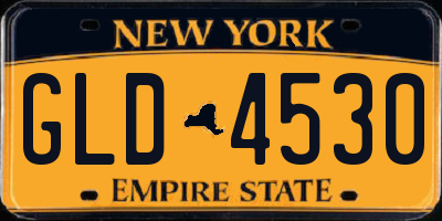 NY license plate GLD4530