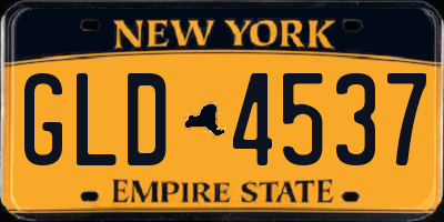NY license plate GLD4537