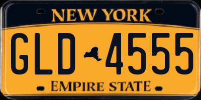 NY license plate GLD4555