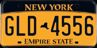 NY license plate GLD4556