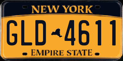 NY license plate GLD4611