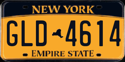 NY license plate GLD4614