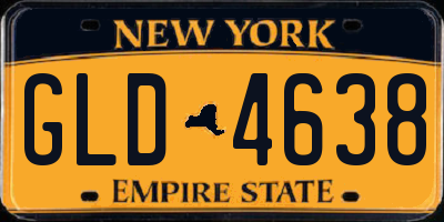 NY license plate GLD4638