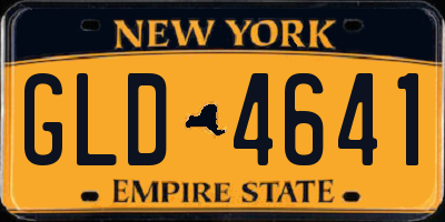 NY license plate GLD4641