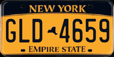 NY license plate GLD4659