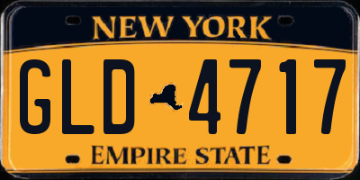 NY license plate GLD4717